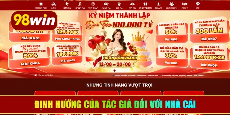 Định hướng của tác giả đối với nhà cái
